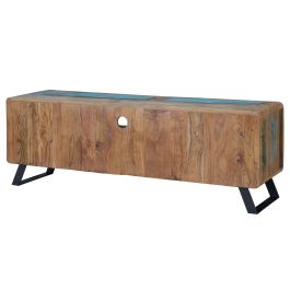 Giner Y Colomer Mueble TV 2 Puertas 2 Cajones Madera Reciclada Multicolor