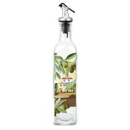 Anna Aceitera de Vidrio 250 ml con Tapon ABS, 4.8 cm x 24.5 cm x 4.8 cm (12 Unidades)
