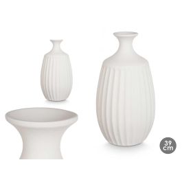 Jarrón Cerámica Cuello Estrecho 39 cm Blanco - Giftdecor (2 Unidades) Precio: 27.50000033. SKU: B12AFVNW8B