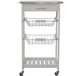 Carro de Cocina Alexandra House Living Blanco 47 x 81 x 37 cm Precio: 94.59000034. SKU: B1EGYJFPY3