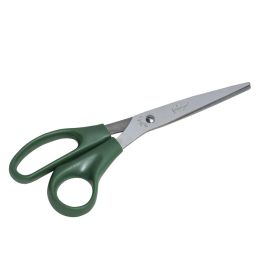 Faibo Tijeras Oficina 21 cm Asimétricas Mango De Plástico Verde Oscuro