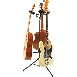 Quiklok Soporte Triple Universal con Autobloqueo de Seguridad para Guitarra y Bajo
