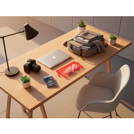 Liderpapel Bolsa Zipper Bag Poliester Transpirable Multiusos 230x115 mm Rojo