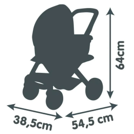 Smoby Coche de Muñecas Combi con Capazo Rosa 64x54,50x38,50 cm