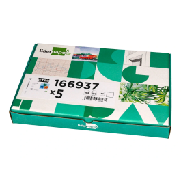 Liderpapel Cartulina A4 180g/m² Blanco Paquete 25+5 Hojas en Carpeta Dossier con Cierre Velcro