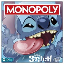 Monopoly HASG0388101 Juego de Mesa Stitch Edición Disney Lilo & Stitch para 2-4 Jugadores, 30 min, +8 Años