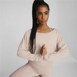 Sudadera sin Capucha Mujer Puma Studio Yogini Lite Salmón 27,5
