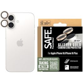 PanzerGlass Protector Lente Cámara SAFE Glitter Gold para iPhone 16 / 16 Plus