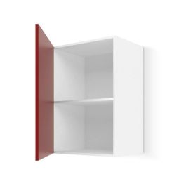 ULTRA Mueble de cocina alto L 40 cm - Rojo mate - Gabinete de partículas melamina - 1 puerta, 1 estante - 40x31x55 cm