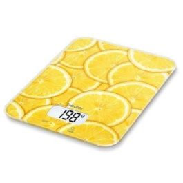 BÁSCULA DE COCINA BEURER KS-19 LEMON - HASTA 5KG - PRECISIÓN 1G - BOTONES DE SENSOR - FUNCIÓN TARA