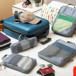 Bolsas Organizadoras de Compresión para Maletas Compakube InnovaGoods 4 Piezas