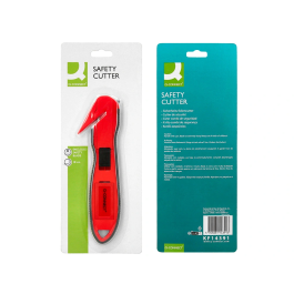 Q-connect xd-g03 Cúter de Seguridad Mango Plástico Ancho Cuchilla 18 mm Blíster 1 Unidad