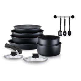 Batería de cocina Arthur Martin AM268B de 12 piezas - mango extraíble - todas las fuentes de calor incluida inducción Precio: 101.89999996. SKU: B18E9SR7MH