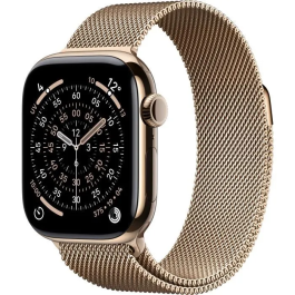 Apple Watch Series 11 GPS + Cellular - 42 mm - Caja de titanio dorado - Correa Milanese Loop dorada MF84Y3ZRA Precio: 919.79000025. SKU: B147SRH98Y