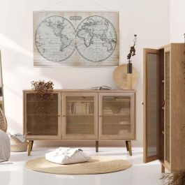 Home Deco Factory Mural Mapamundi Tela Colección Industriel 110x94 cm