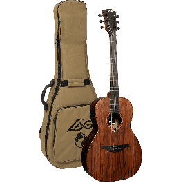 LAG Guitarra Acústica Parlor A/E Sauvage Natural Satinado Electroacústica Folk Tapa Sólida Brankowood Electrónica Stage-Lâg