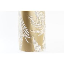 DKD Home Decor Jarrón Tropical Dorado Crema Metal 21 x 71 x 21 cm