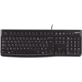 Logitech K120 Teclado USB AZERTY Negro con Teclas de Perfil Bajo, Diseño Resistente a Derrames y Escritura Silenciosa