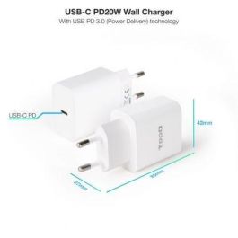 Cargador de Pared TooQ TQWC-PDUSBC20W Blanco 20 W (1 unidad)