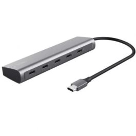 Trust Halyx Hub USB-C 4x USB-C Datos 1x USB-C PD Gris 5 Puertos Precio: 23.50000048. SKU: B1B9GRLPPR