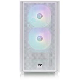Thermaltake Versa H16 TG ARGB - Micro Torre PC Blanca con 2 Ventiladores 120mm Frontales y 1 Trasero, Soporte para Discos 2.5"/3.5"