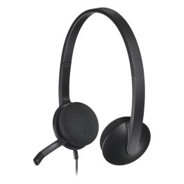 Logitech H340 USB Headset, Auriculares con Micrófono con Cancelación de Ruido para Llamadas y Uso Diario