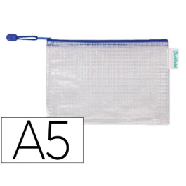 Djois Bolsa Multiusos PVC DIN A5, Impermeable con Cremallera y Correa, Transparente/Azul Precio: 10.99000045. SKU: B1E26S7SKG