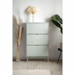 Zapatero VIGO 49A Verde pastel Patas de madera maciza 70 x 24 x 125 cm