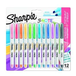 Sharpie Marcador S-Note Rotulador Punta Biselada, Colores Surtidos Pastel, Blíster 12 Ud Precio: 6.50000021. SKU: B18F79KSYB