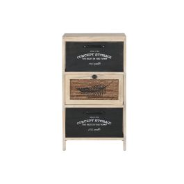 Cajonera Basicos DKD Home Decor Natural Negro 30 x 73.5 x 40 cm Cajonera Basicos DKD Home Decor Natural Negro 30 x 73.5 x 40 cm