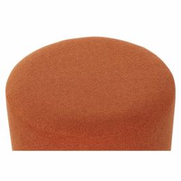 DKD Home Decor Reposapies Glam Terracota Dorado, 45 cm Ancho x 45 cm Fondo x 40 cm Alto, Altura Asiento 40 cm, Metal y Microfibra