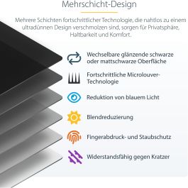 Protector de Pantalla Startech Filtro de Privacidad para Portátil de 14in - Filtro para Monitor para Pantalla Ancha 16:9 - Prote