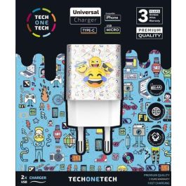 Cargador Tech-One-Tech Doble De Pared 2Xusb Emojitech Smile Alto Rendimiento 2,4A Precio: 5.89000049. SKU: B17FSLZS73