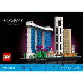 LEGO 21057 Architecture Singapur Juego de Construcción, Maqueta Edificios Emblemáticos, 827 Piezas, Edad 18+
