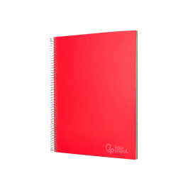 Liderpapel Cuaderno espiral A4 Micro Jolly tapa forrada 140h 75gr liso 5 bandas 4 taladros colores surtidos