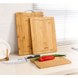 Quttin Tabla de Cortar de Bambú, 34 x 24 x 1.5 cm (12 Unidades)