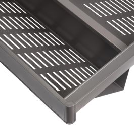 Emuca Kit de cajón zapatero extraíble para armarios Quartz, regulable, módulo 800mm, Acero, aluminio y plástico, Titanio