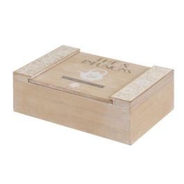 Caja para Infusiones Blanco Natural Madera MDF 24 x 16 x 7,5 cm Precio: 10.50000006. SKU: B1K5MRSCSN