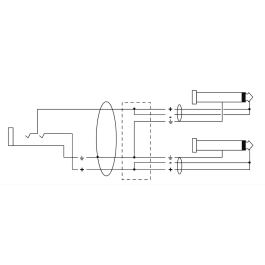Cordial Cable Y Jack Estéreo Hembra/2 Jacks Mono Macho 30 Cm