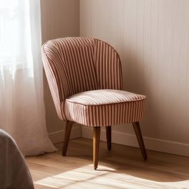 Sillón Rayas Terracota Madera de Caucho 54 X 64 X 73 cm Precio: 166.6049. SKU: B169X2W8MR