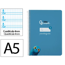 Liderpapel Cuaderno Espiral A5 Pautaguía Tapa Dura 80 Hojas 90gr Cuadro Pautado 4mm Azul Precio: 9.9499994. SKU: B1DH6T5FBH