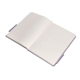 Cuaderno Con Gomilla Antartik Notes Tapa Dura A5 Hojas Puntos Morado Y Amarillo 100 Hojas 80 gr Fsc