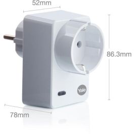 Enchufe de control remoto para interiores YALE - Interruptor conectado de encendido / apagado - Para sistema de alarma doméstica conectado de sincronización Enchufe de control remoto para interiores YALE - Interruptor conectado de encendido / apagado - Para sistema de alarma doméstica conectado de sincronización