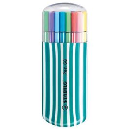 Stabilo Rotulador premium Pen 68 de fibra, estuche 20 unidades, colores surtidos, trazo 1 mm, tinta al agua Precio: 21.6900002. SKU: S7808512