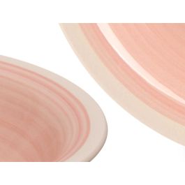 Plato Hondo Gres Rosa Borde 21 cm Vessia (36 Unidades)