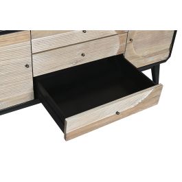 DKD Home Decor Mueble TV Moderno Negro Natural 120 x 58 x 50 cm
