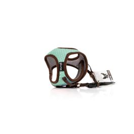 Gloria Petral para Perro Puntos Verde Talla L - Cuello 33-44 cm, Ajuste Velcro y Cierre Rápido de Seguridad, Malla Transpirable Acolchada