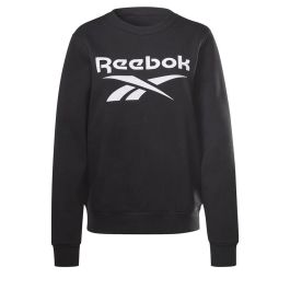 Sudadera sin Capucha Mujer Reebok identity Logo Fleece W Negro