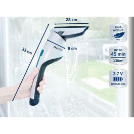 LEIFHEIT 51035 - Aspirador de baño y cristal Nemo - Depósito 60ml - Autonomía 45min - IPX7 - Diseño ergonómico y estilizado