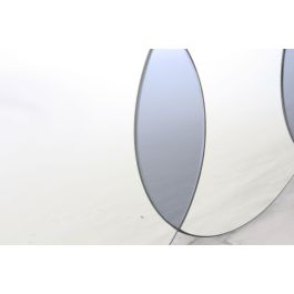 DKD Home Decor Espejo de Pared Moderno Negro con Detalles de Círculos en Madera y Cristal | Medidas 50 x 118.5 x 2 cm